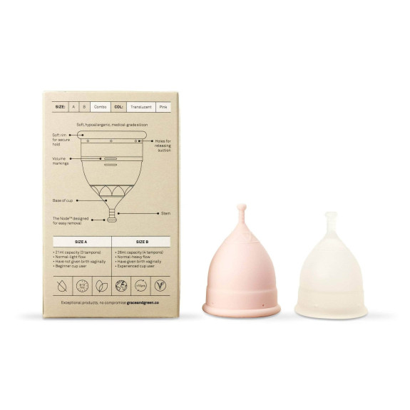 Grace and Green Period Cup Combination Set Size A+B